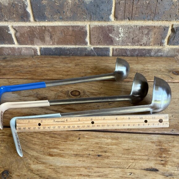 Bakers & Chefs NSF Stainless Steel Ladles 2oz, 3oz & 4oz Coated, Hooked Handles - Picture 7 of 7